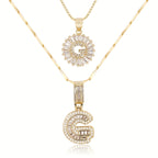 Duo d’Initiales Diamantées 14k