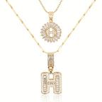 Duo d’Initiales Diamantées 14k