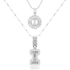 Duo d’Initiales Diamantées 14k