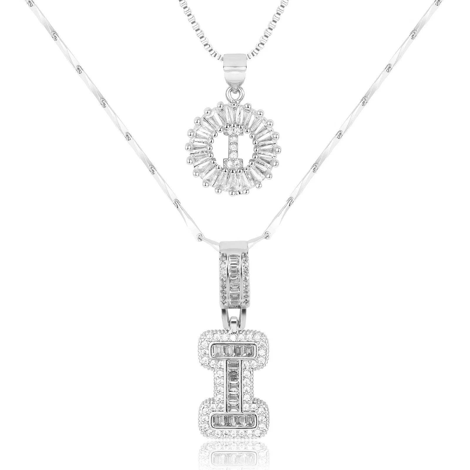 Duo d’Initiales Diamantées 14k