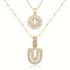 Duo d’Initiales Diamantées 14k