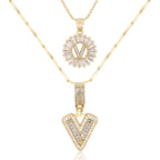 Duo d’Initiales Diamantées 14k