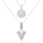 Duo d’Initiales Diamantées 14k