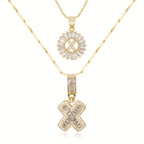 Duo d’Initiales Diamantées 14k